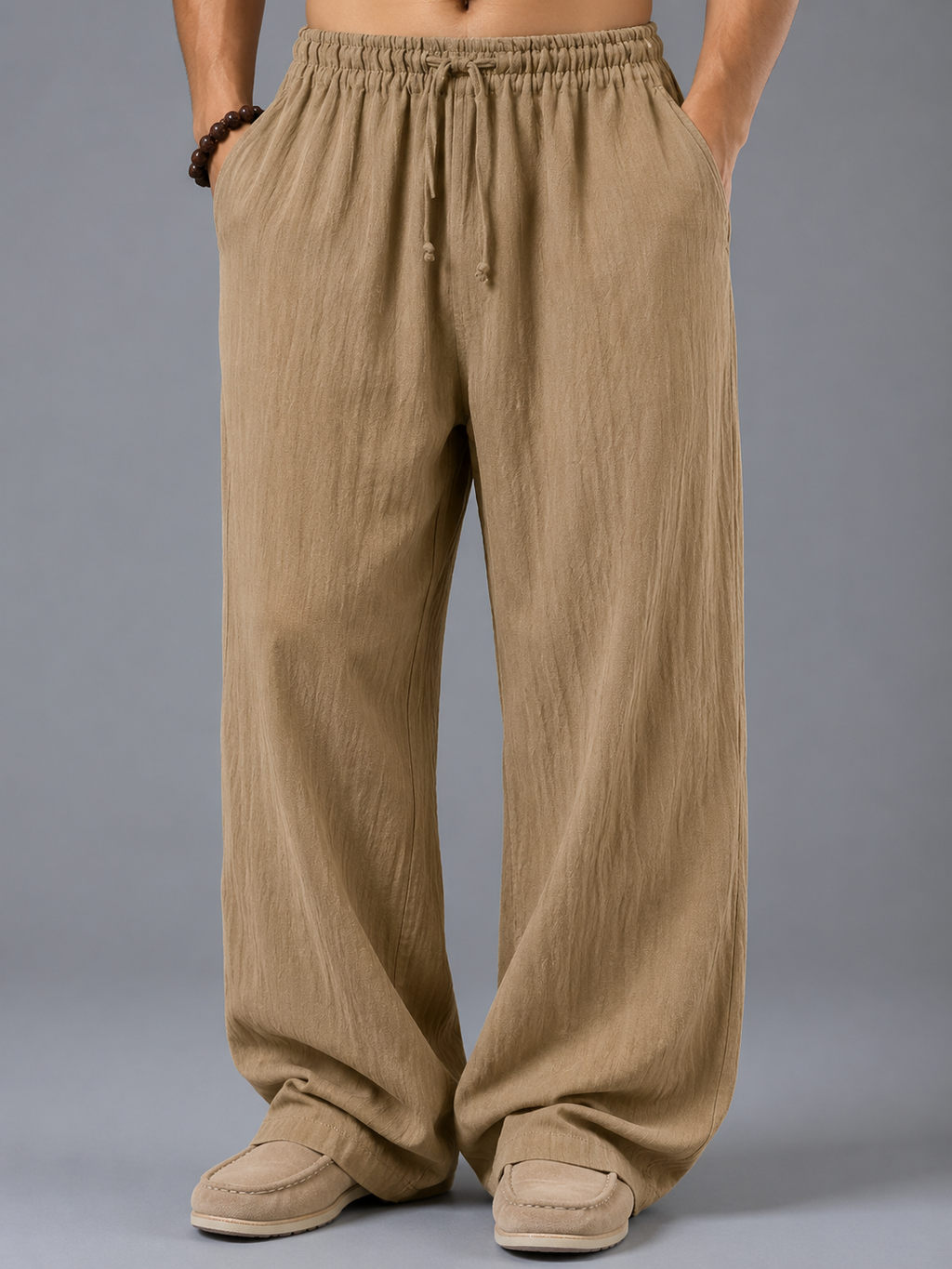 Sahara Beige Linen Pants
