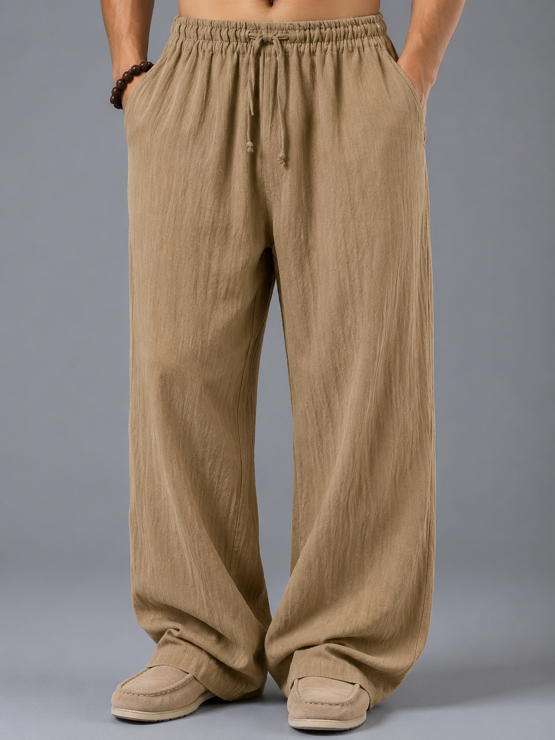 Sahara Beige Linen Pants