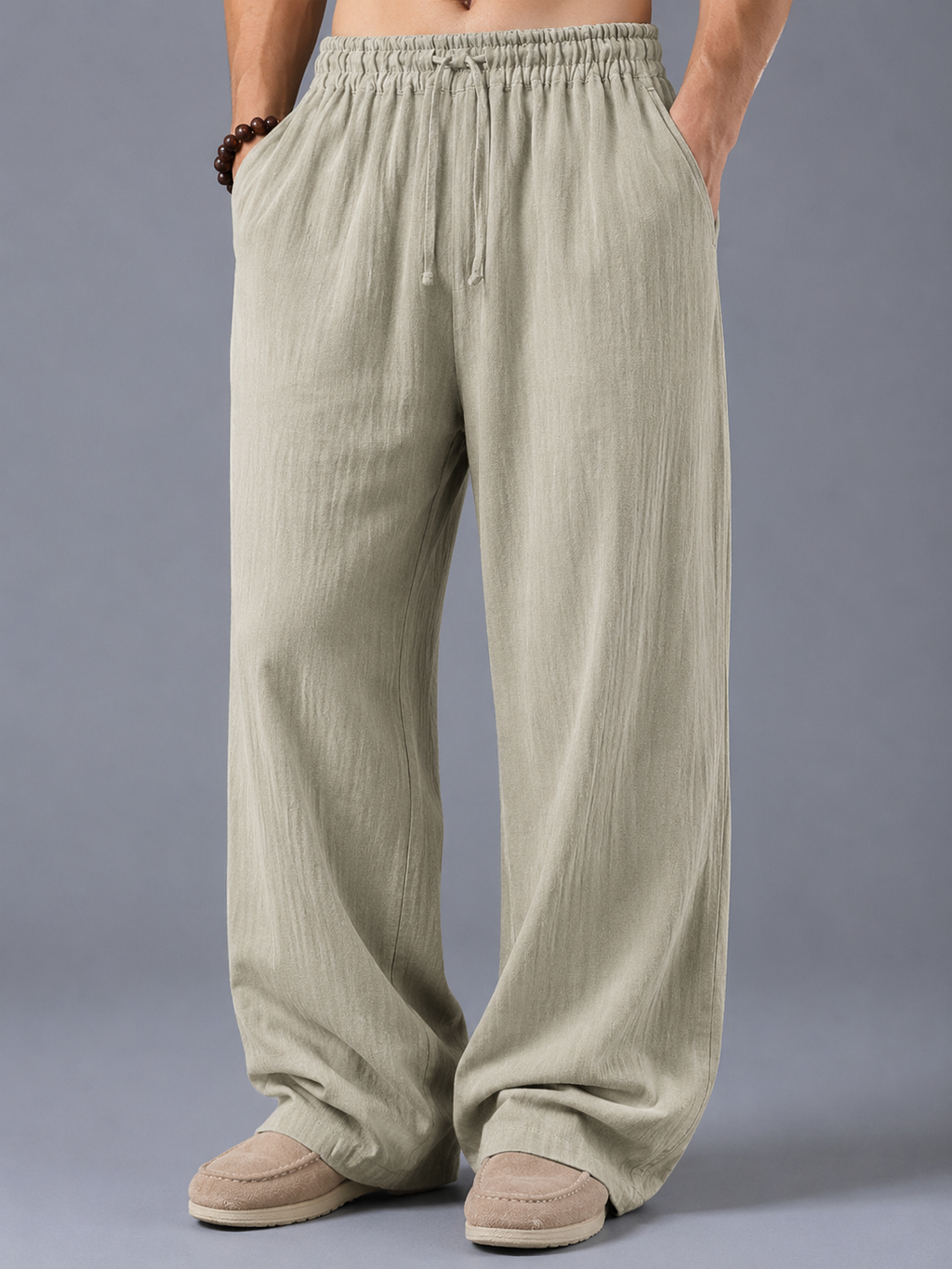 Sahara Beige Linen Pants