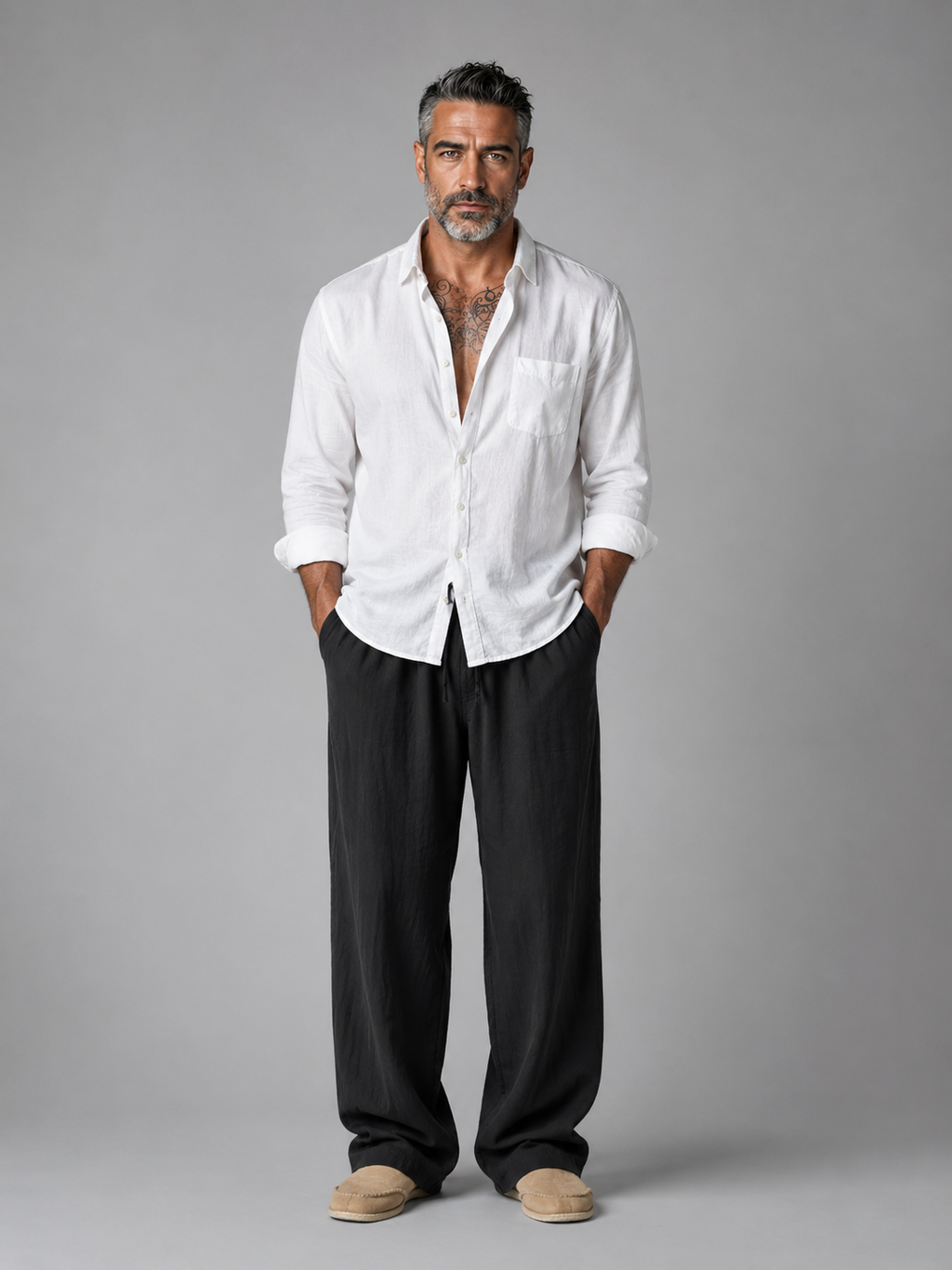 Sahara Beige Linen Pants